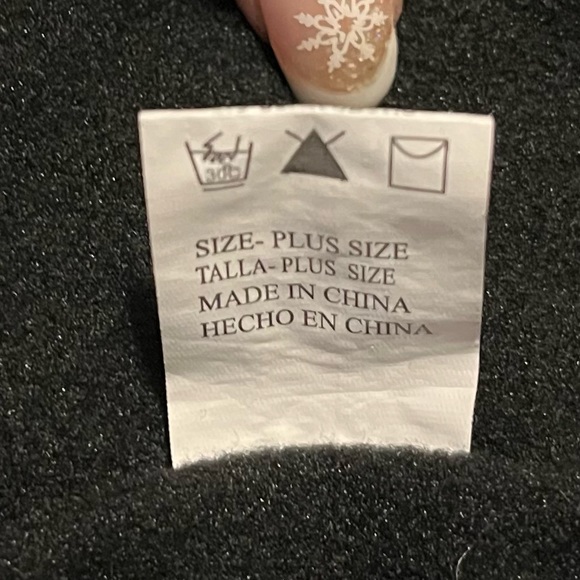 Black stretchy, leggings with fleece lining. - Picture 6 of 7